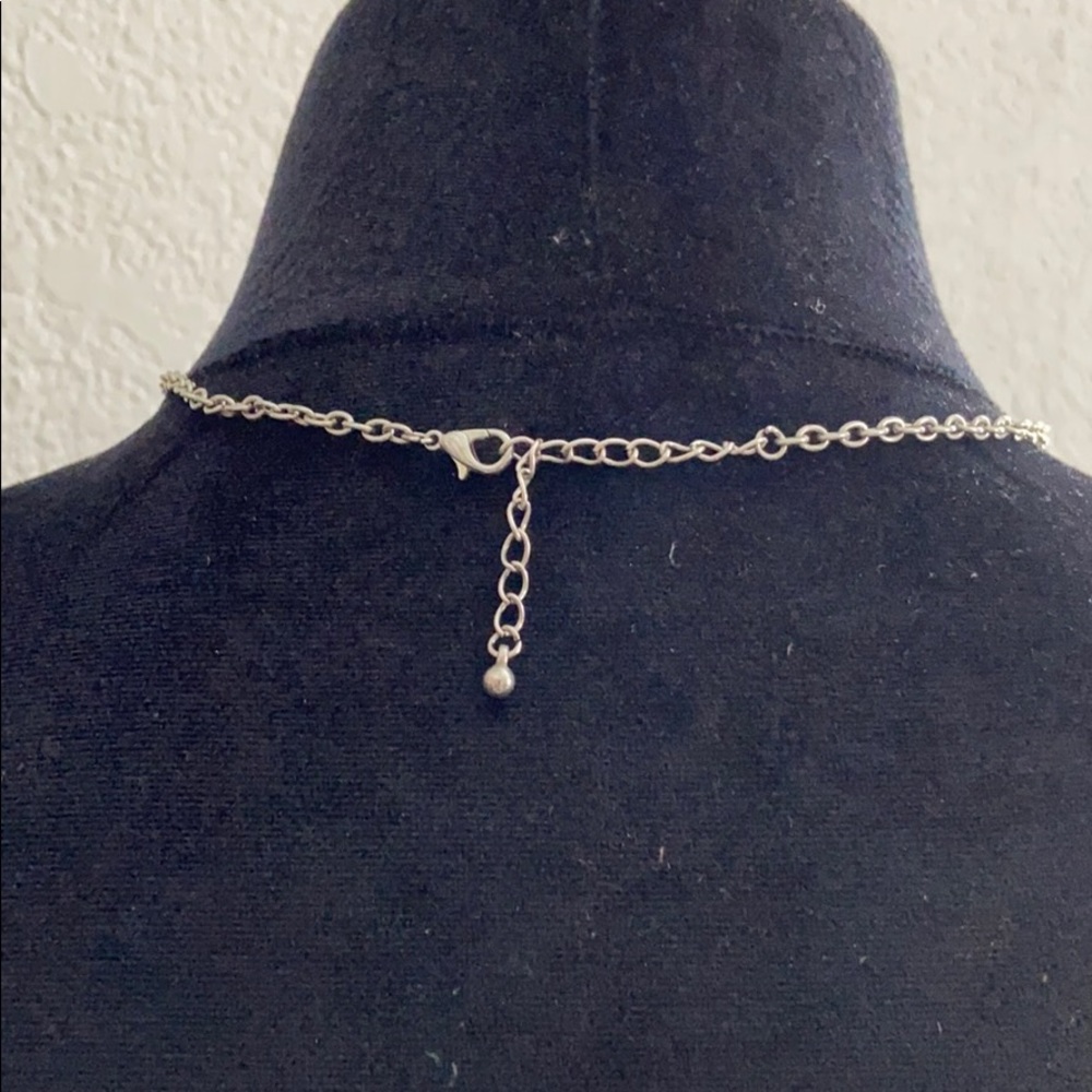 Silver Rhinestone Cross & Matching Bracelet - Picture 4 of 6